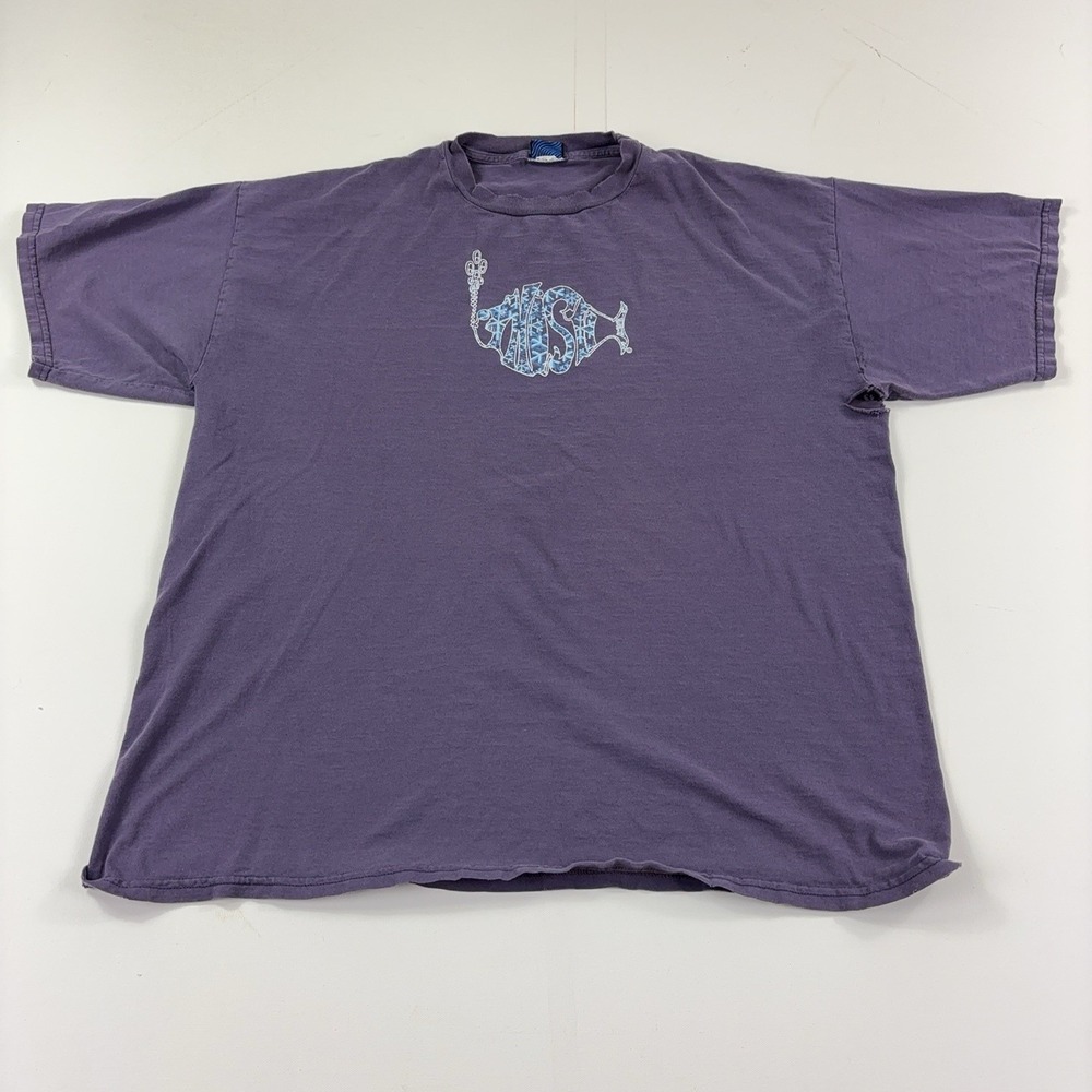 Vintage Phish Dry Goods Shirt Mens XL Purple December '99 Tour Graphic Tee 90s